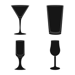 Vector design of texture and volume icon. Set of texture and container stock vector illustration.