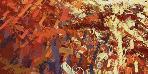 Poster oil painting element. 2d illustration. Texture backdrop. Creative chaos structure.