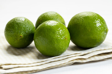 Fresh green limes