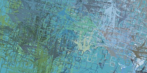 Vintage old fashion painting. 2d illustration. Texture backdrop. Creative chaos structure element.