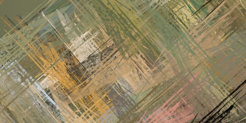 Obraz premium Vintage old fashion painting. 2d illustration. Texture backdrop. Creative chaos structure element.