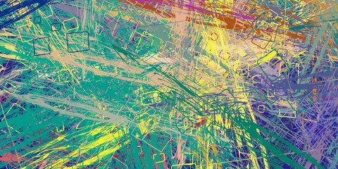 Naklejka premium Vintage old fashion painting. 2d illustration. Texture backdrop. Creative chaos structure element.