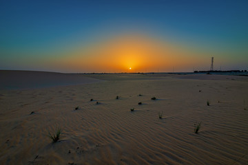 Beautiful Sunrise in Dammam Saudi Arabia Desert