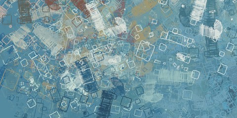 Vintage old fashion painting. 2d illustration. Texture backdrop. Creative chaos structure element.