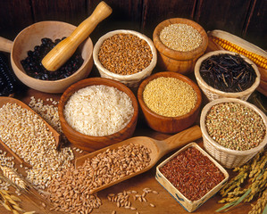 Assorted cereals.