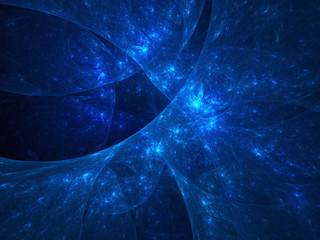 blue abstract fractal background 3d rendering illustration