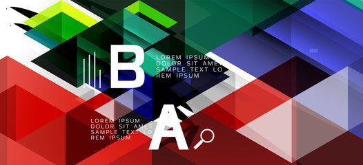 Colorful repeating triangles modern geometric in contemporary style on white background. Abstract geometric shape. Modern stylish texture