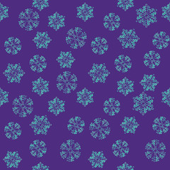 Snowflakes seamless pattern illustration