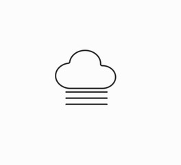 Vector weather forecast icon - cloud and fog. Foggy weather.