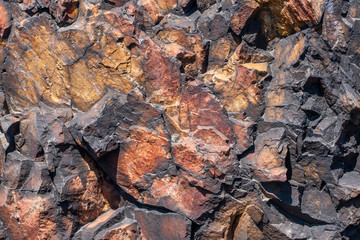 texture of the natural rock close up
