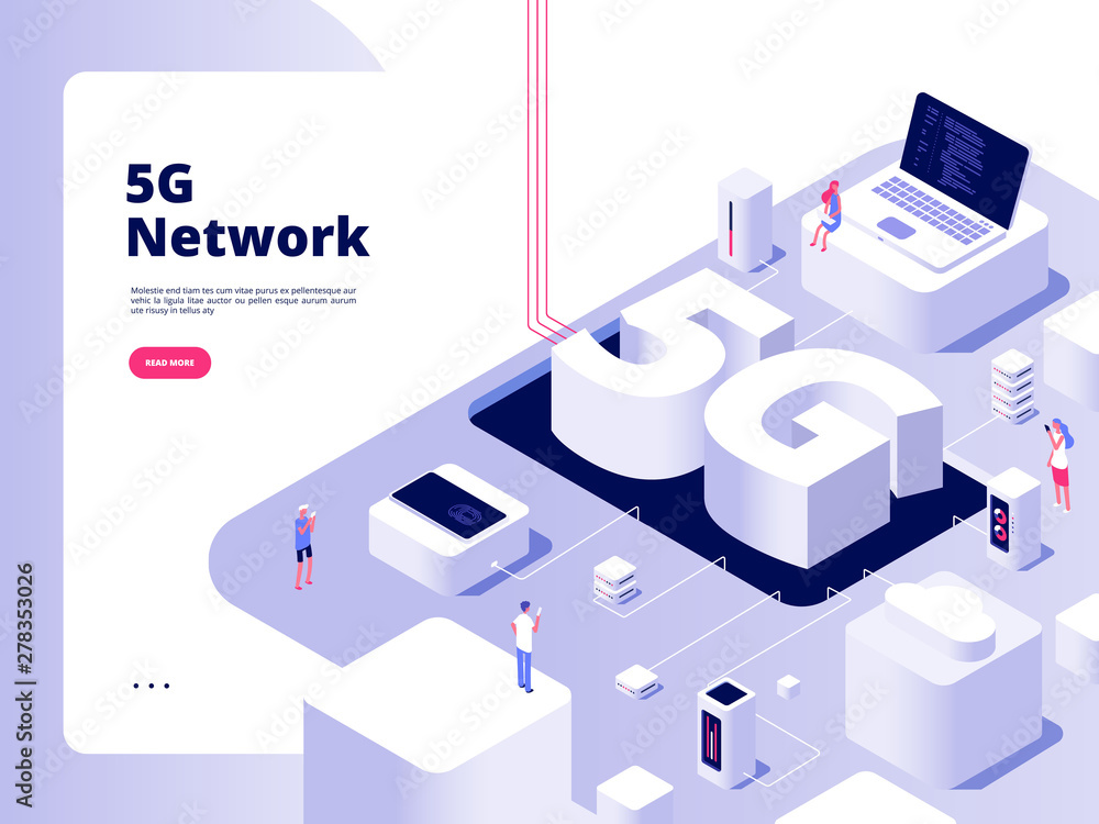 Poster 5g concept. wifi telecom 5g technology speed internet broadband fifth hotspots wifi global network t