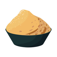 Vector design of powder and ginger sign. Collection of powder and root stock vector illustration.