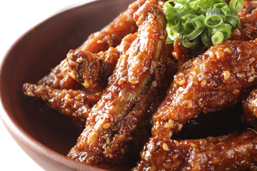 鳥の胡麻和えピリ辛のチキンバー