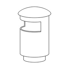 Isolated object of dumpster and container symbol. Collection of dumpster and garbage stock symbol for web.