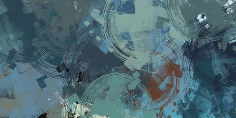 Retro style oil drawing. 2d illustration. Texture backdrop painting. Creative chaos structure element.