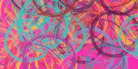 Retro style oil drawing. 2d illustration. Texture backdrop painting. Creative chaos structure element.