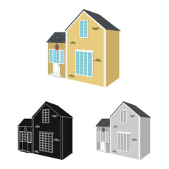 Vector design of house and residential sign. Collection of house and apartment vector icon for stock.