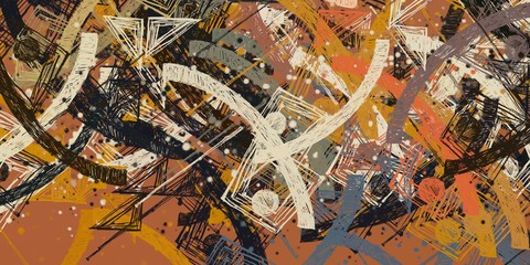 Illustration painted. Rough sketch surface. 2d illustration. Texture backdrop painting. Creative chaos structure element.