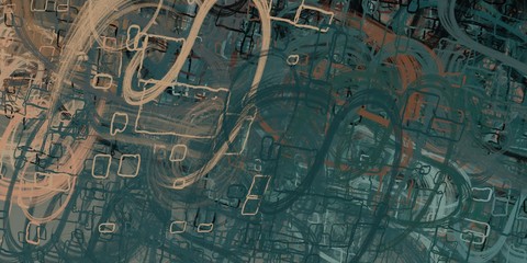 Illustration painted. Rough sketch surface. 2d illustration. Texture backdrop painting. Creative chaos structure element.