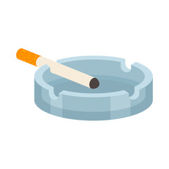 Vector design of ashtray and cigarette icon. Collection of ashtray and trash vector icon for stock.
