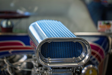 Close Up Of Carburettor Of Classic Car