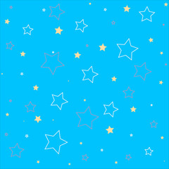 Vector illustration of a festive ornament of the stars on a blue background