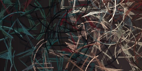 Crazy sketch random pattern. Creative chaos and variety structure. Modern art drawing painting. 2d illustration. Digital texture wallpaper. Artistic sketch draw backdrop material. 