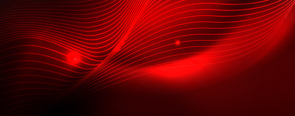 Shiny neon lines techno magic futuristic background, magic energy space light concept, abstract background wallpaper design