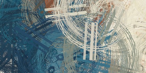 Brush painting. Artistic canvas. Oil art. 2d illustration. Texture backdrop. Creative chaos structure element.