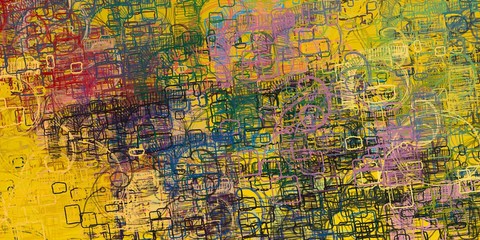 Decorative oil painting. Vibrant dynamic art. 2d illustration. Texture backdrop. Creative chaos structure.