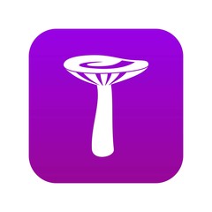 Mushroom icon digital purple for any design isolated on white vector illustration