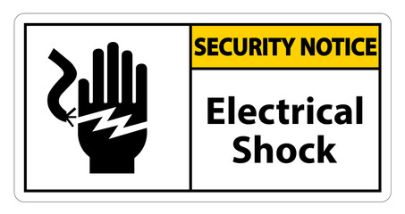 Electrical Shock Electrocution Symbol Sign Isolate On White Background,Vector Illustration EPS.10