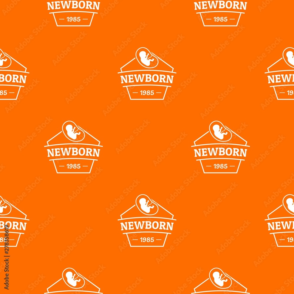 Sticker Newborn pattern vector orange for any web design best - Stickers
