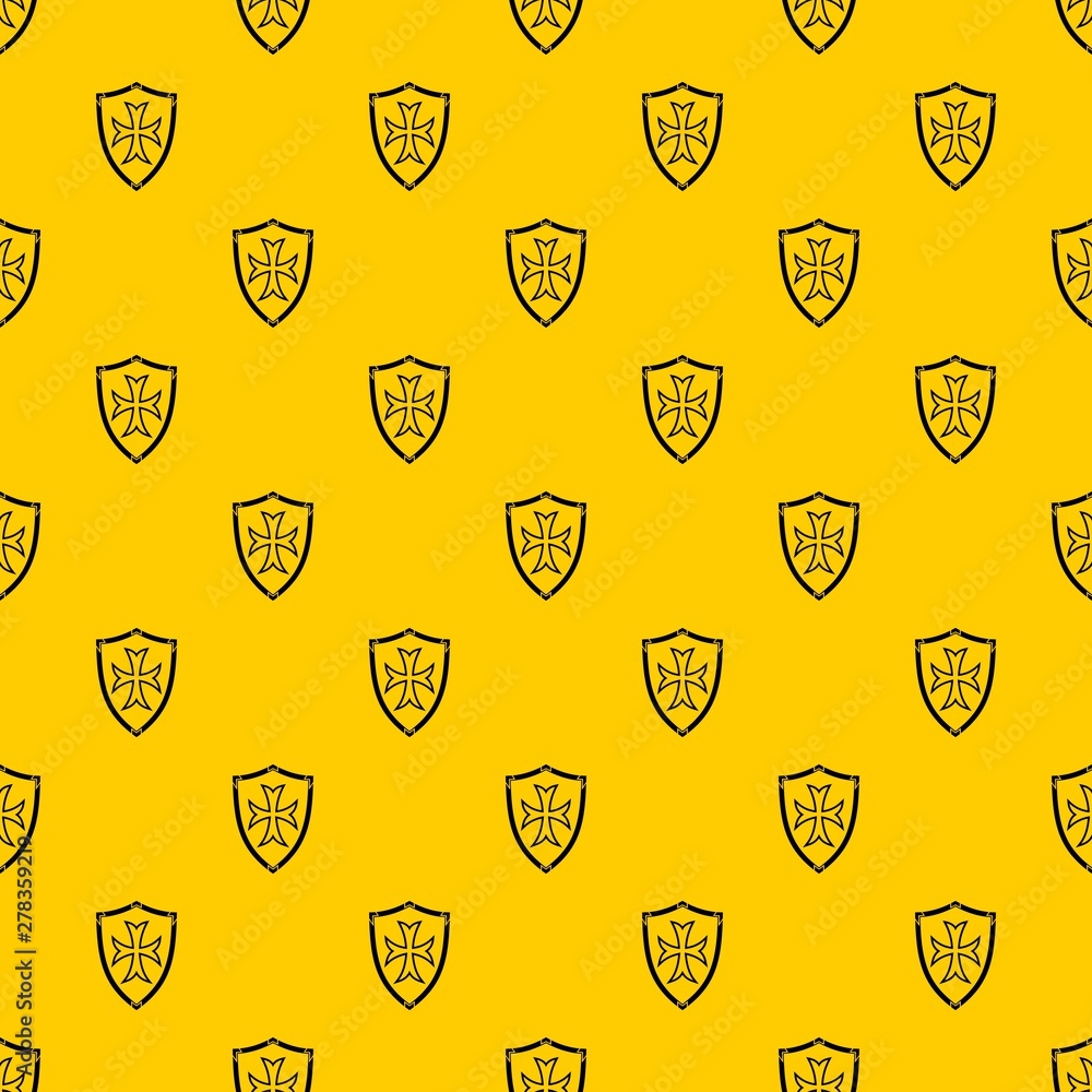 Poster protective shield pattern seamless vector repeat geometric yellow for any design