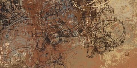 Canvas painting. Colorful background texture. 2d illustration. Texture backdrop. Creative chaos structure.