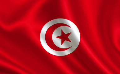 Image of the flag Tunisia. Series "Africa"