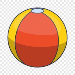 Colorful beach ball icon. Cartoon illustration of colorful beach ball vector icon for web design