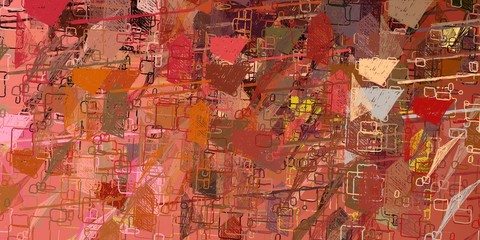 Fototapeta premium Canvas painting. Colorful background texture. 2d illustration. Texture backdrop. Creative chaos structure.