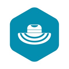 Women beach hat icon. Simple illustration of women beach hat vector icon for web