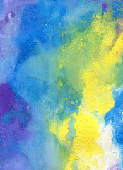 Obraz na płótnie Canvas Abstract background, hand-painted texture, watercolor painting, splashes, drops of paint, paint smears. Design for backgrounds, wallpapers, covers and packaging.