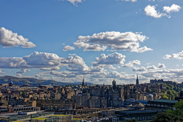 Edinburgh cityscape view from Calton Hill - Scotland, United Kingdom