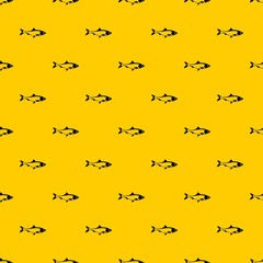 Fish pattern seamless vector repeat geometric yellow for any design