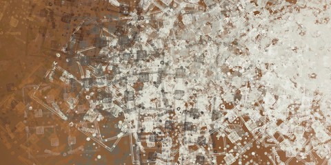 Crazy sketch random pattern. Creative chaos and variety structure. Modern art drawing painting. 2d illustration. Digital texture wallpaper. Artistic sketch draw backdrop material. 