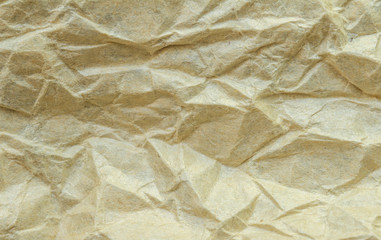 Crumpled vintage paper background. old kraft paper texture or background.  Paper box texture in crumpled of dark color for the background