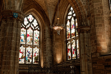 Fototapeta na wymiar St Giles Cathedral interior - Edinburgh, Scotland, United Kingdom