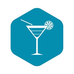 Beach cocktail icon. Simple illustration of beach cocktail vector icon for web