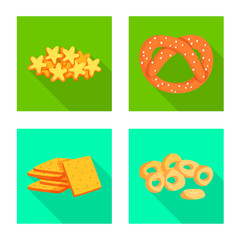 Isolated object of Oktoberfest and bar symbol. Set of Oktoberfest and cooking stock symbol for web.