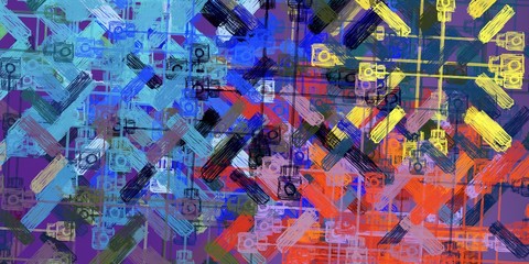Crazy sketch random pattern. Creative chaos and variety structure. Modern art drawing painting. 2d illustration. Digital texture wallpaper. Artistic sketch draw backdrop material. 