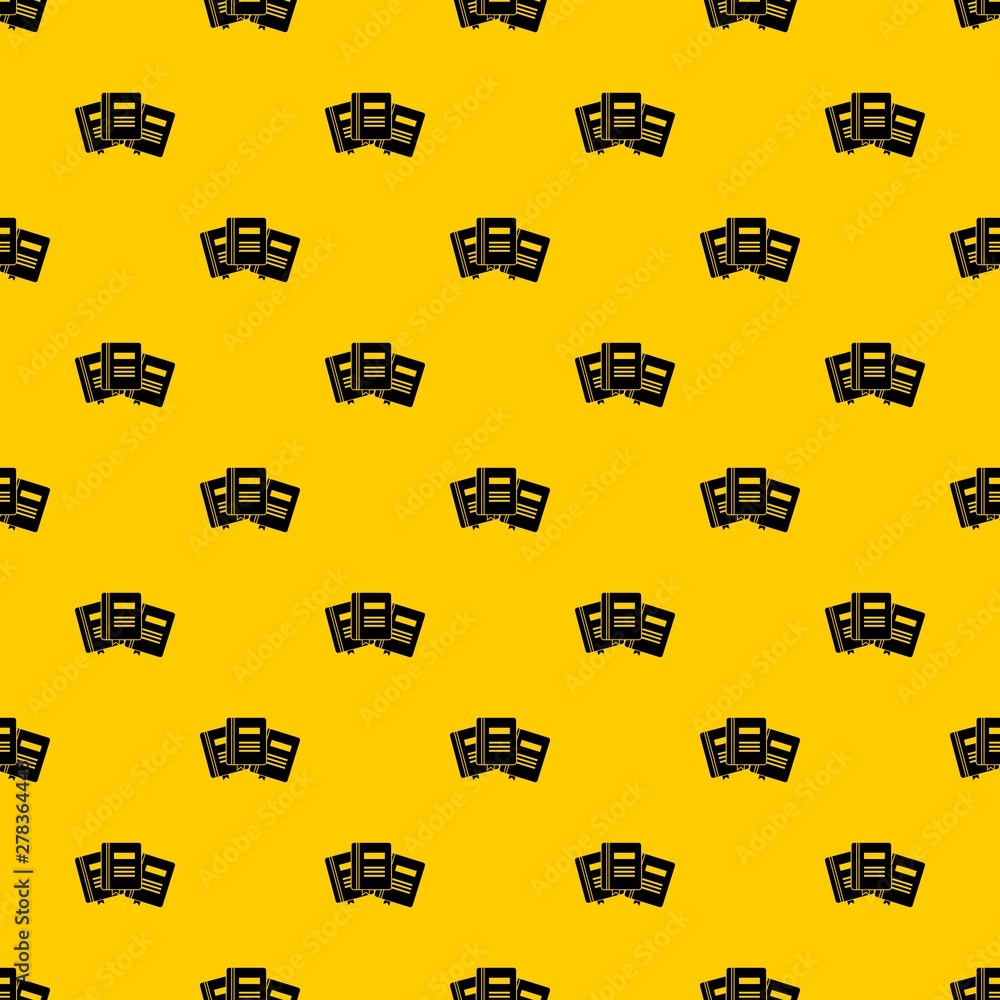 Aufkleber three books with bookmarks pattern seamless vector repeat geometric yellow for any design