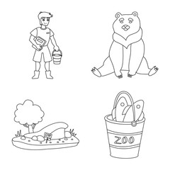 Vector illustration of entertainment and forest logo. Collection of entertainment and park stock vector illustration.